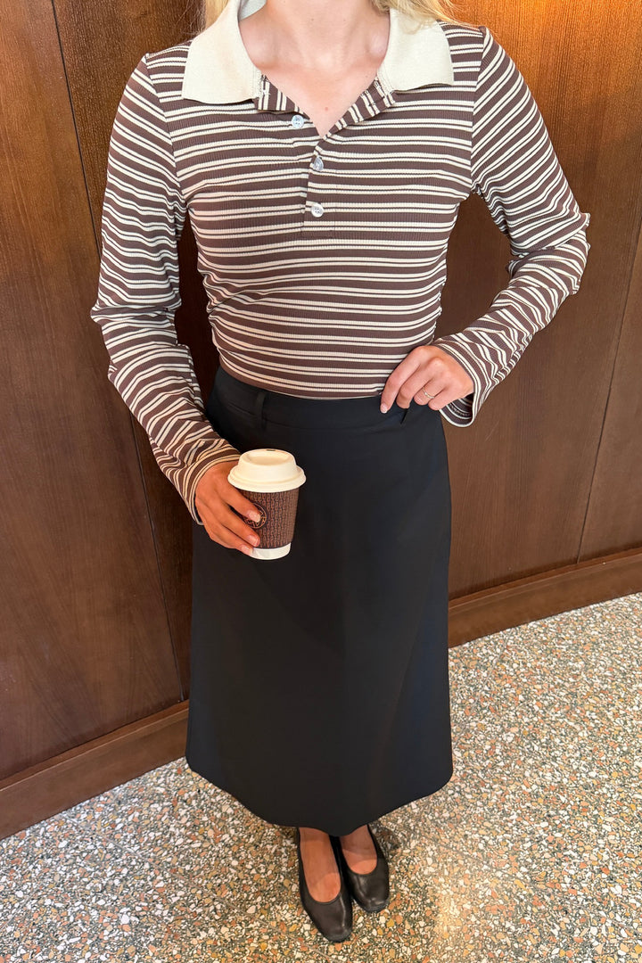 Liva Polo Brown Stripes