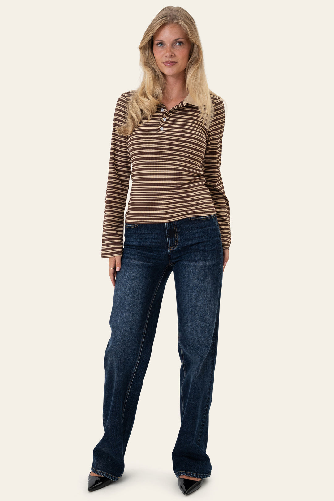 Liva Polo Brown Stripes