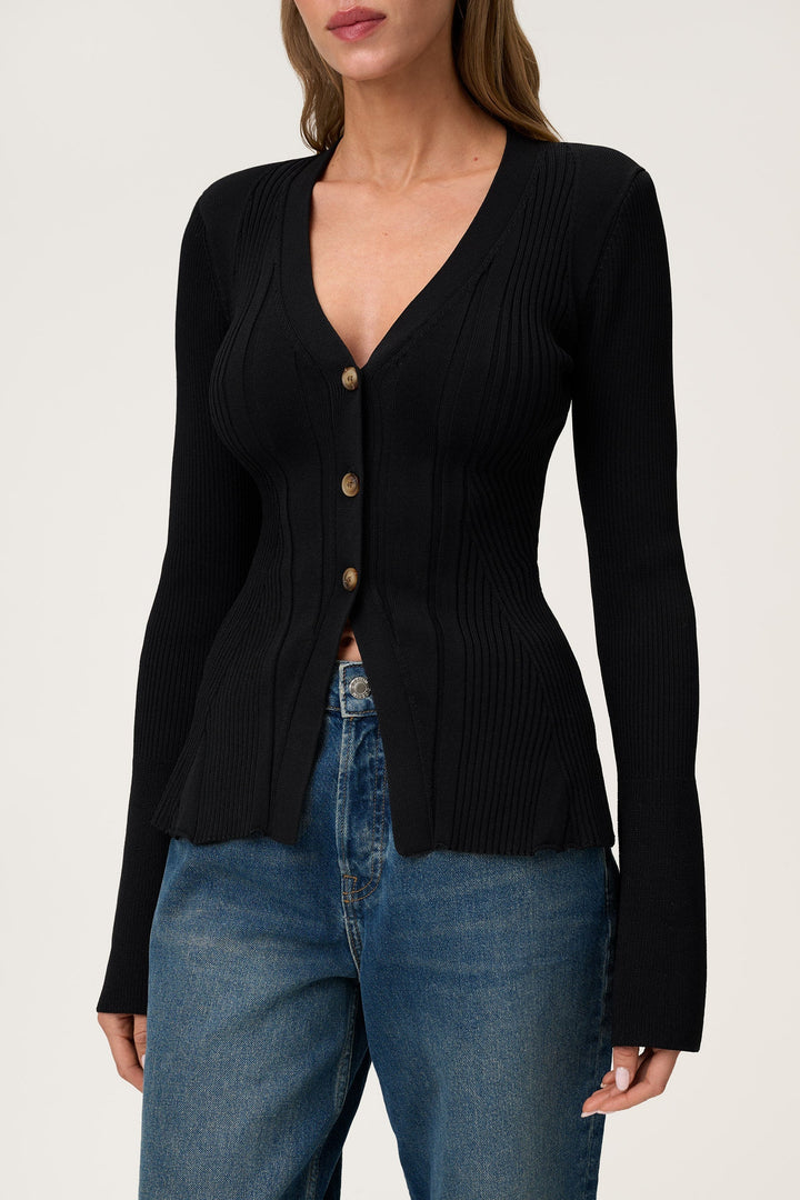 Lugo Cardigan Black