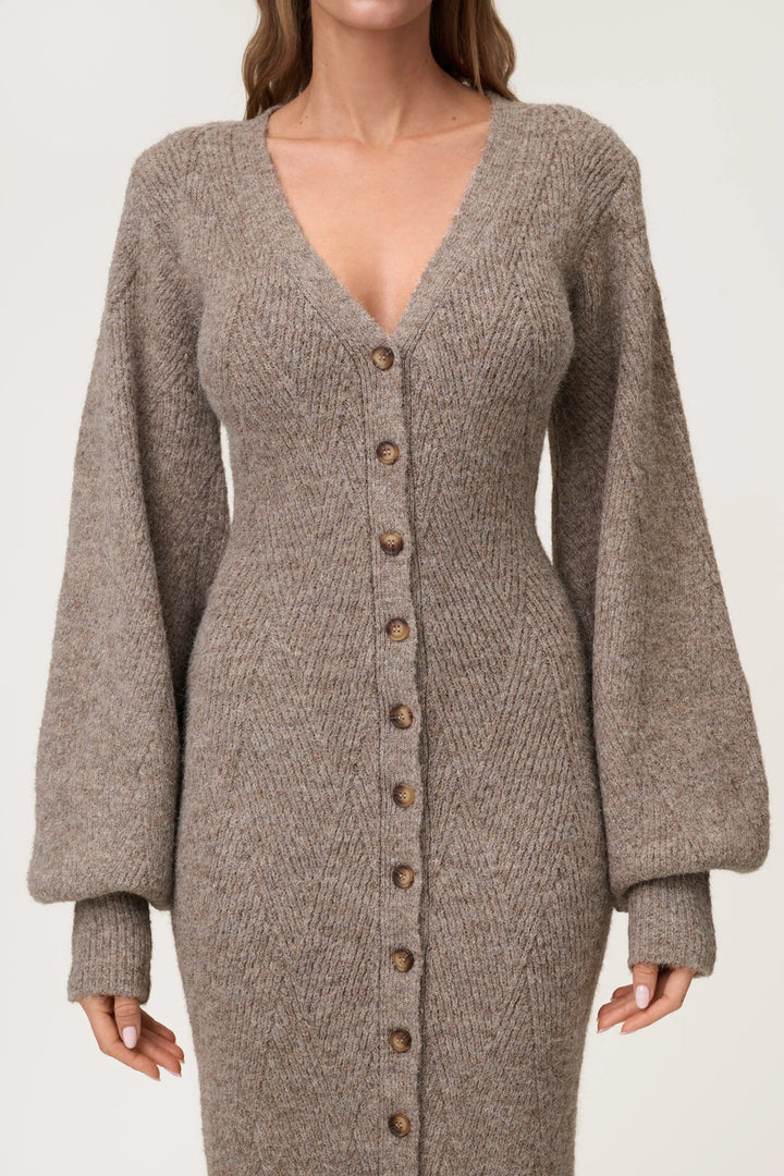 Montana Dress Greige Melange