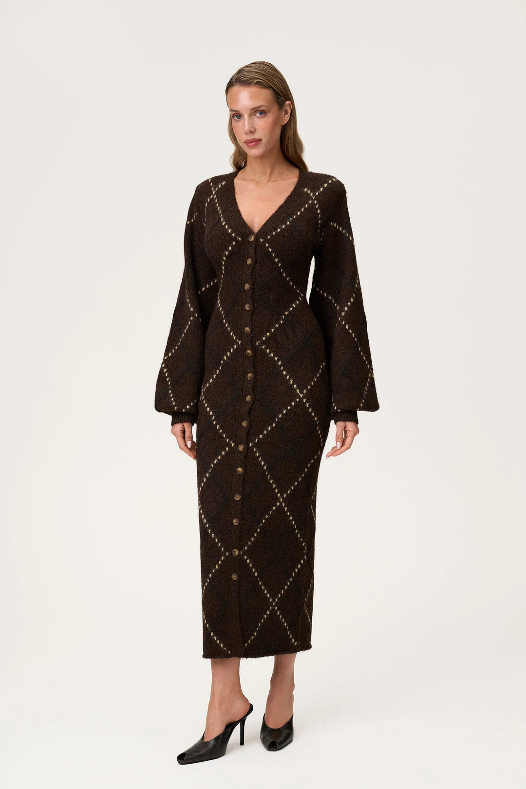 Montana Dress Espresso Rhombus