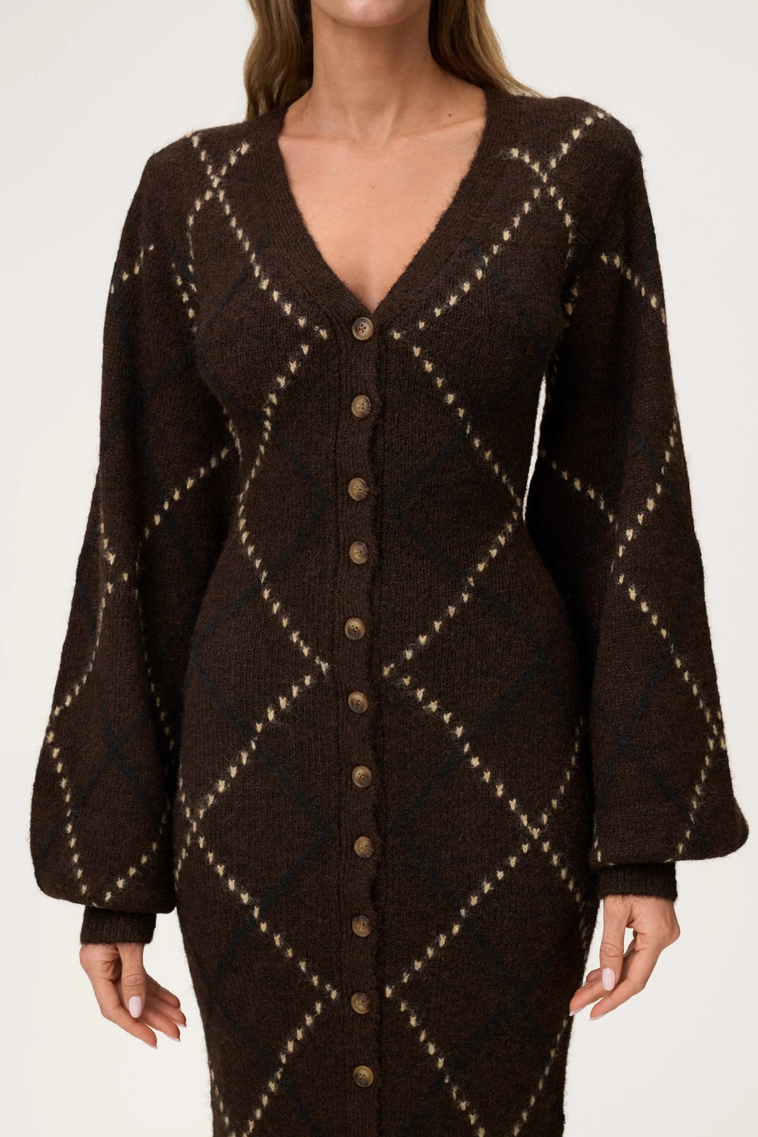Montana Dress Espresso Rhombus