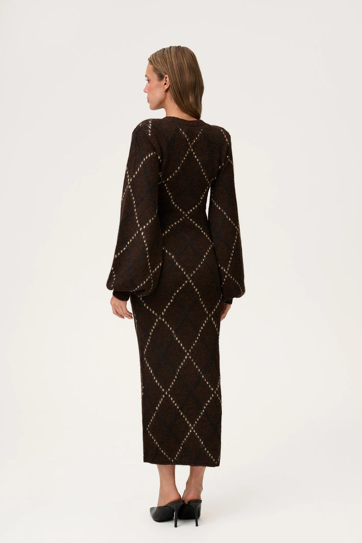 Montana Dress Espresso Rhombus