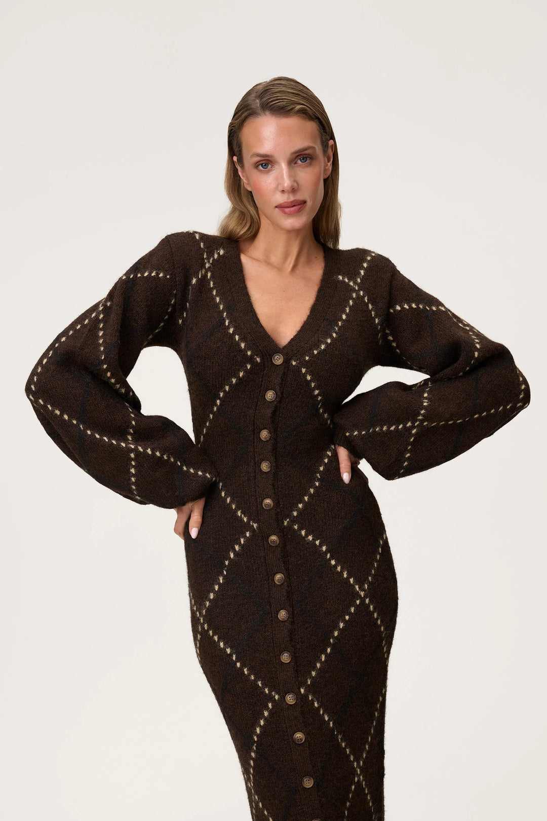 Montana Dress Espresso Rhombus