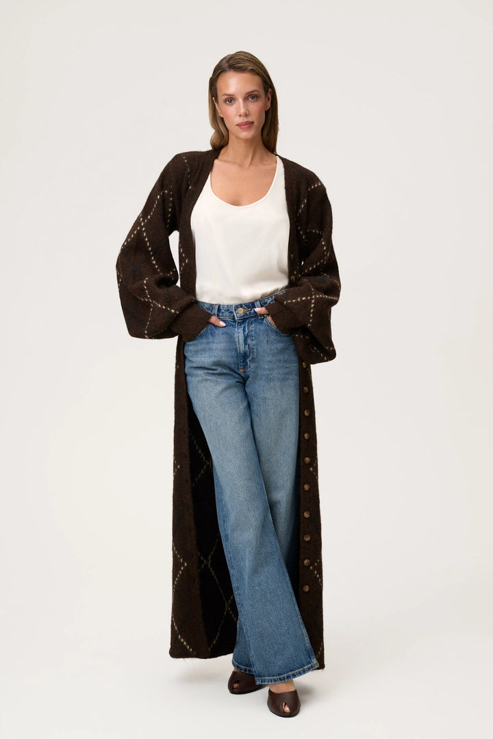 Montana Dress Espresso Rhombus
