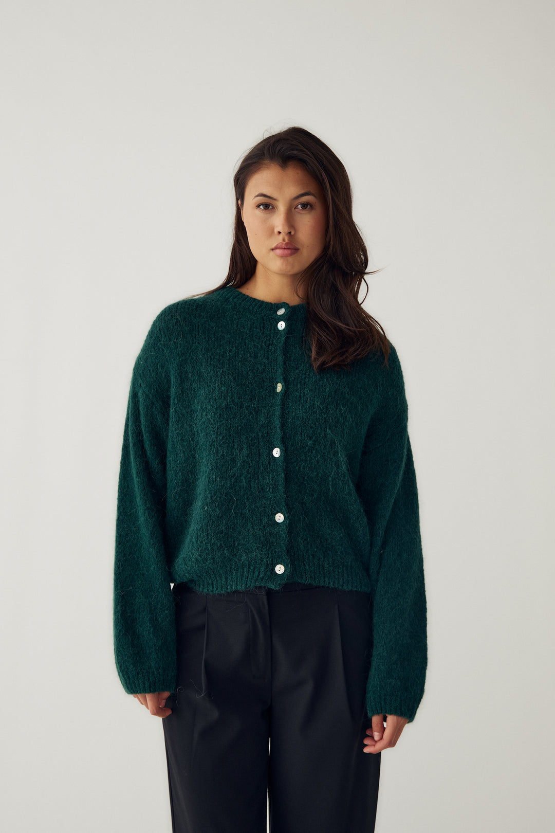 Kae Knit Cardigan Bottle Green
