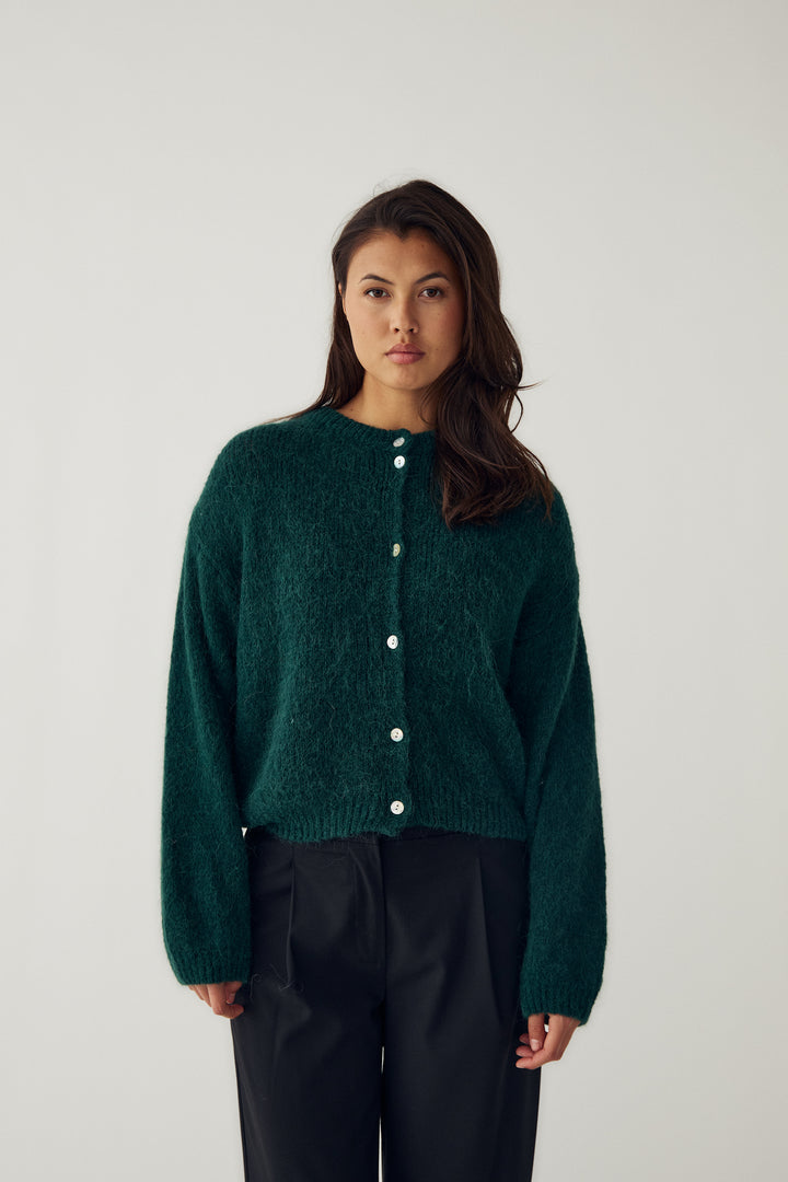 Kae Knit Cardigan Bottle Green