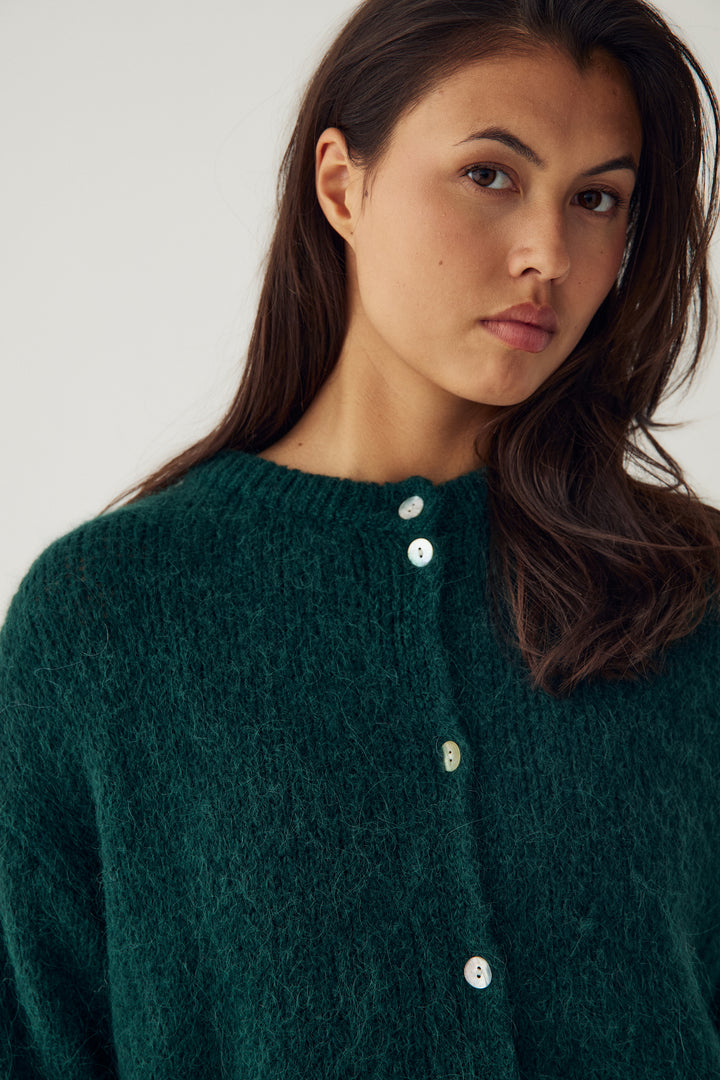Kae Knit Cardigan Bottle Green