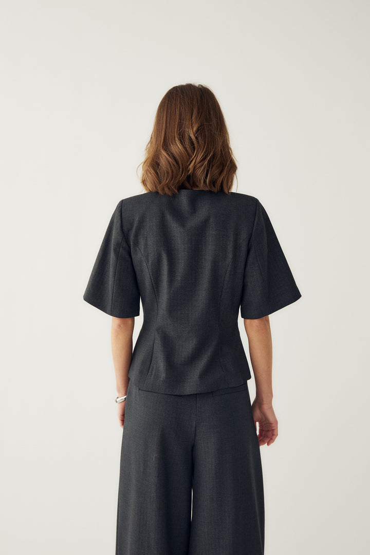 N-Kasaundra Blazer Grey Herringbone