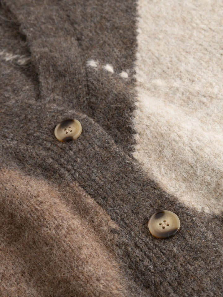 Laiana Knit Cardigan Ash Brown Mix