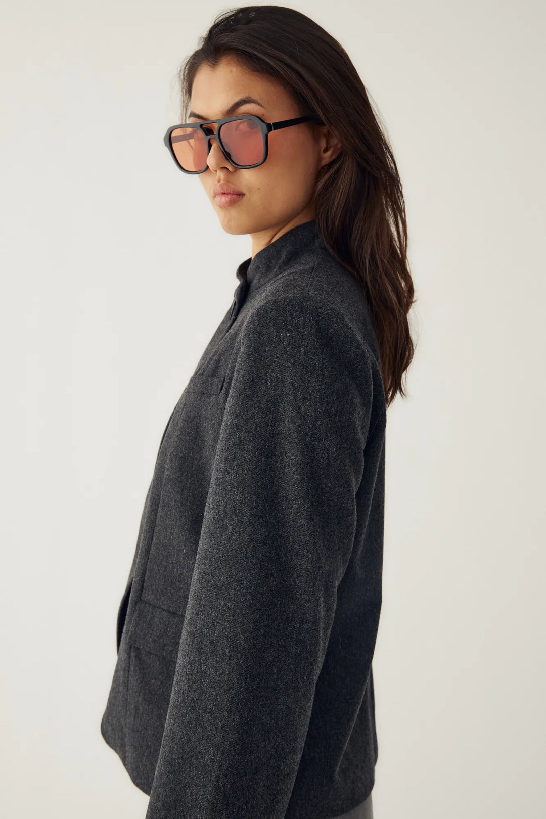 Monique Blazer Dark Grey Melange