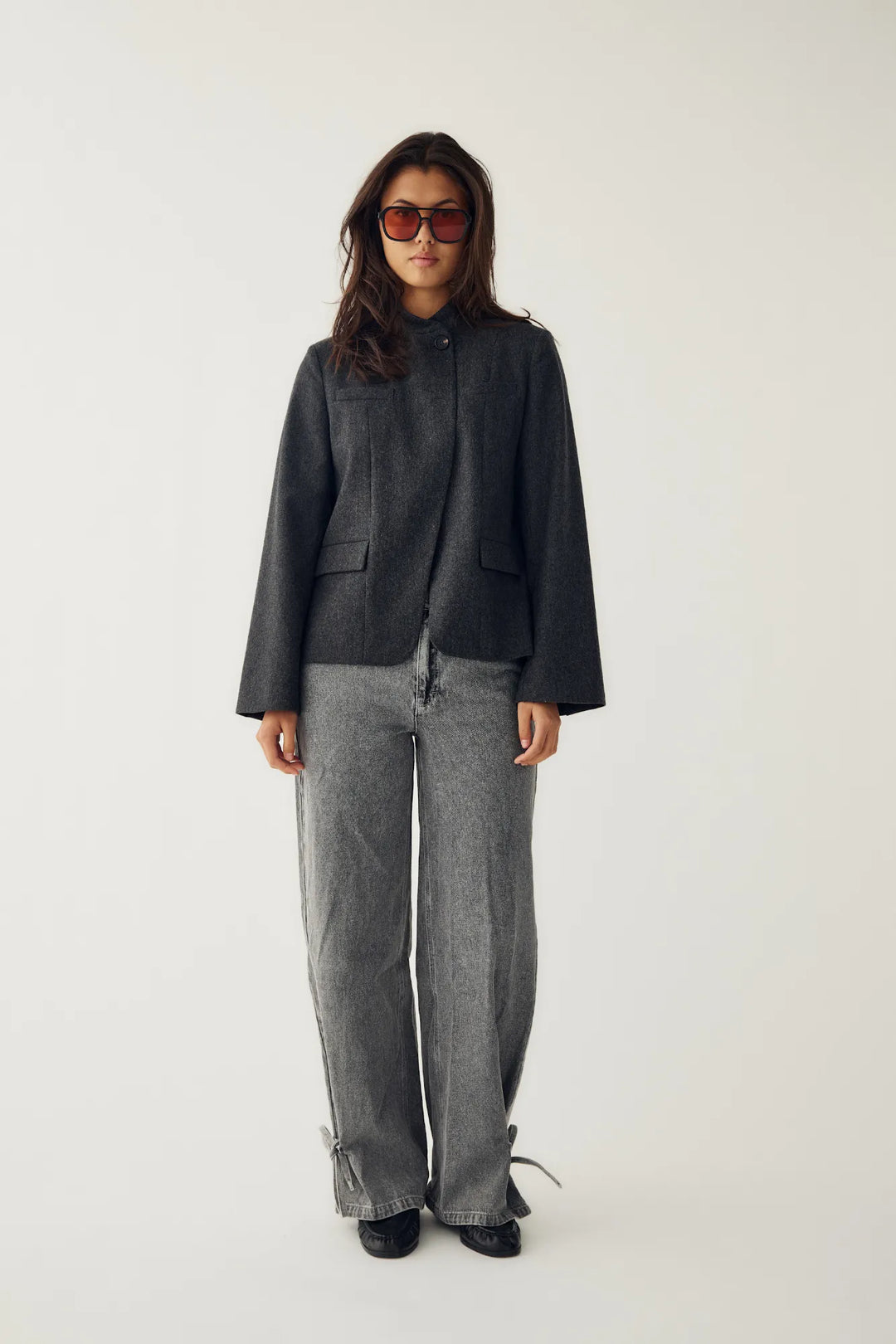 Monique Blazer Dark Grey Melange