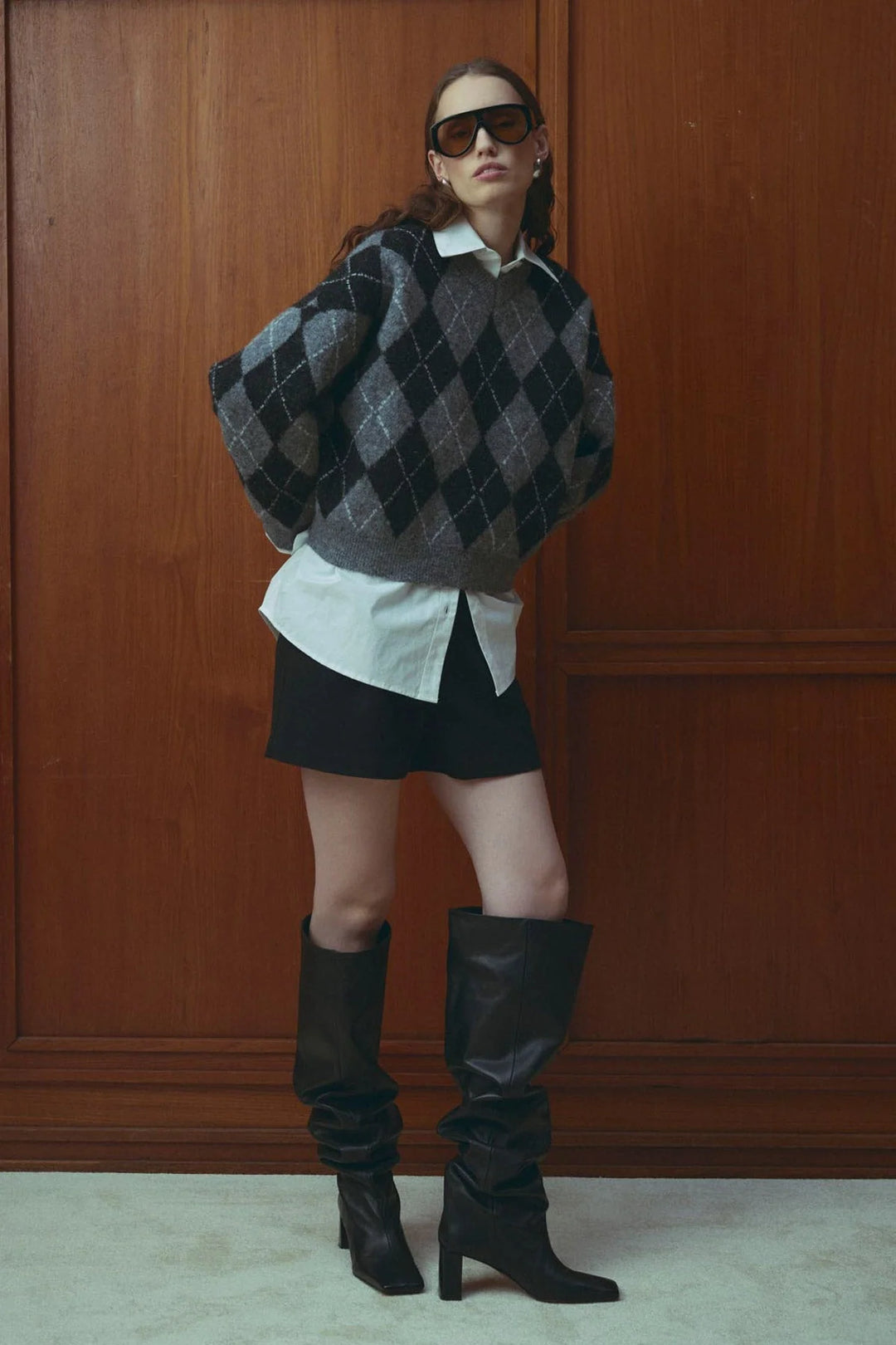 N-Lai Knit Black Grey Mix