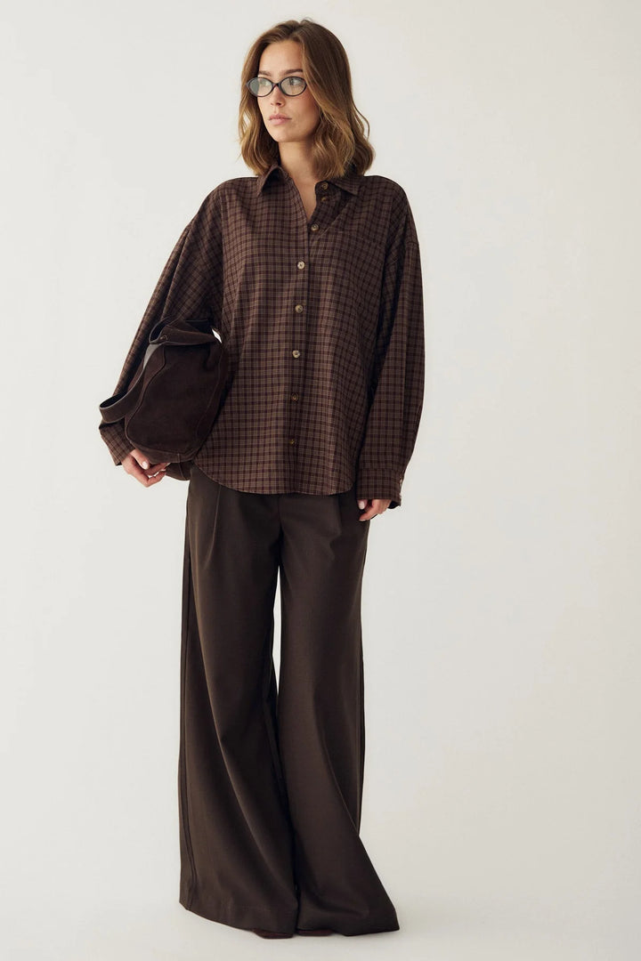 Lisa Shirt Devana Brown Check