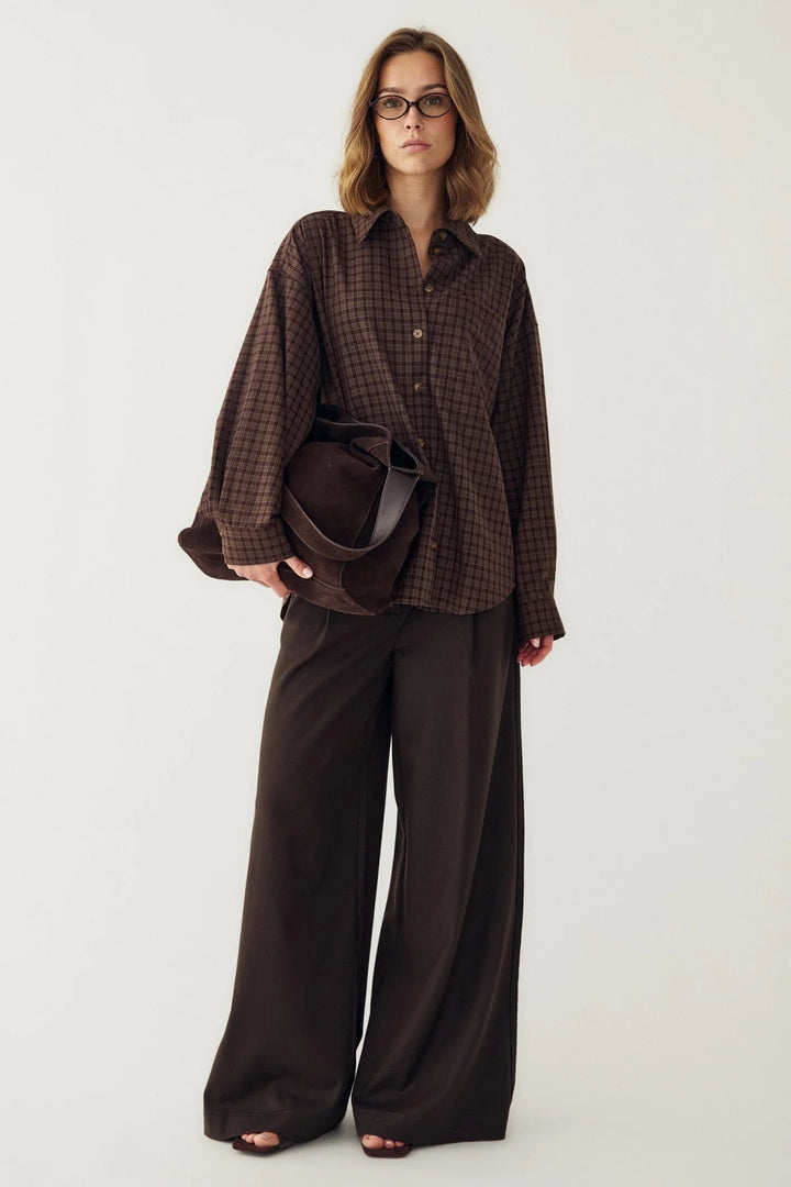 Lisa Shirt Devana Brown Check