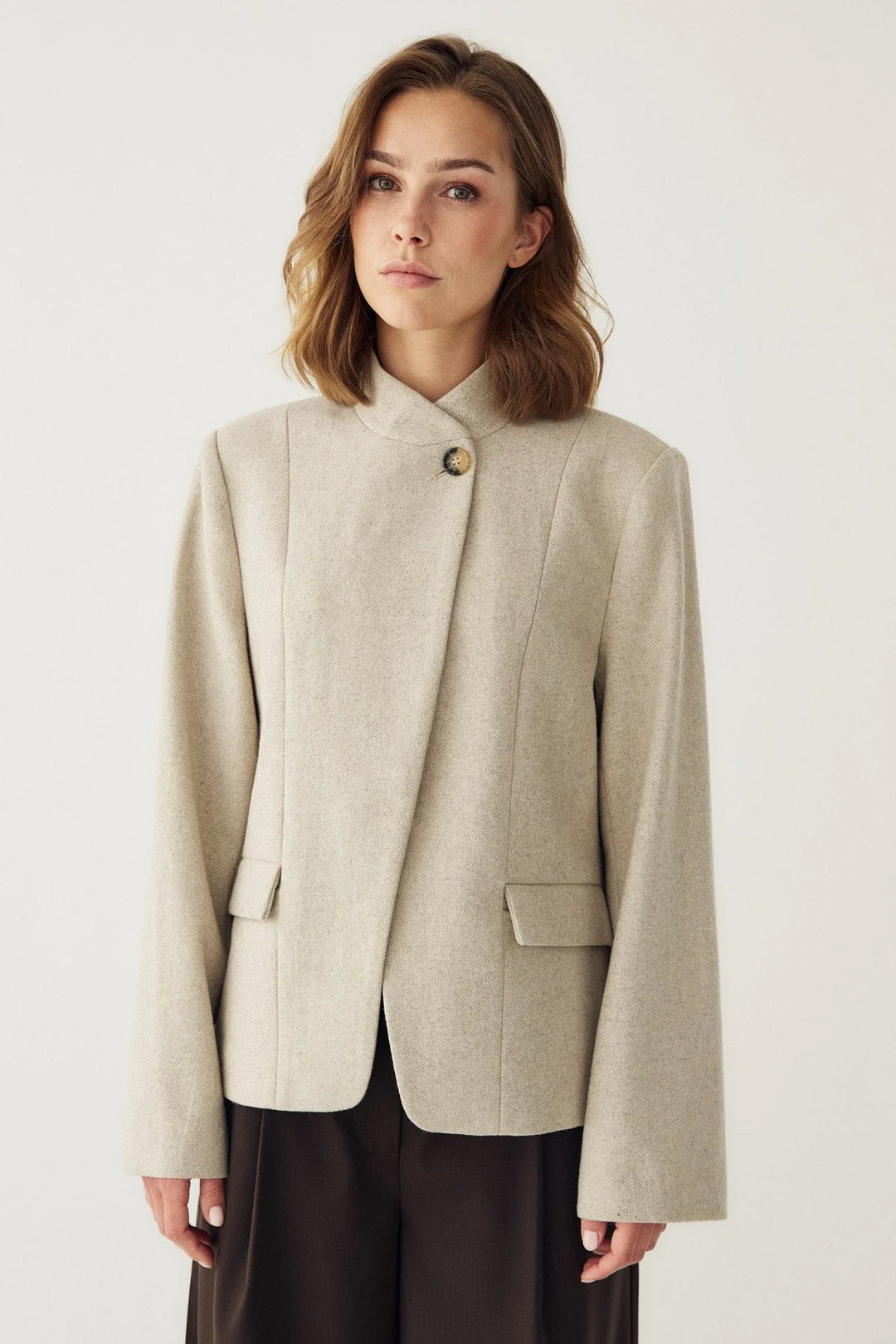 Monique Blazer Oatmeal Melange