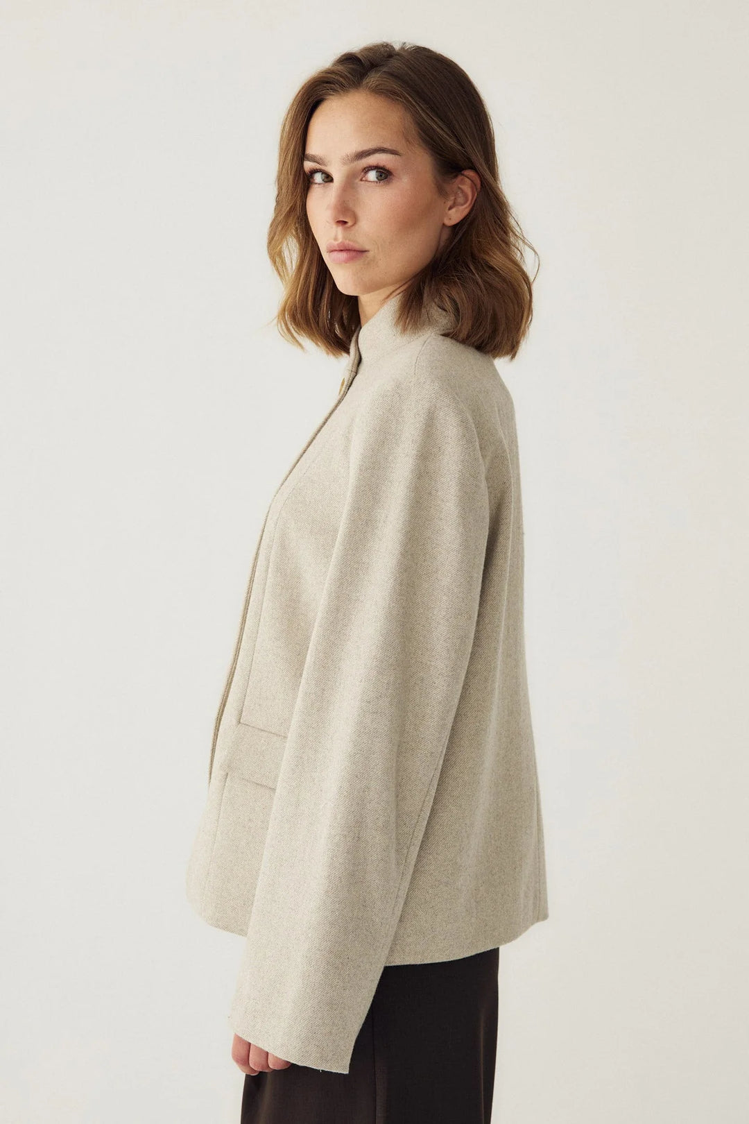 Monique Blazer Oatmeal Melange