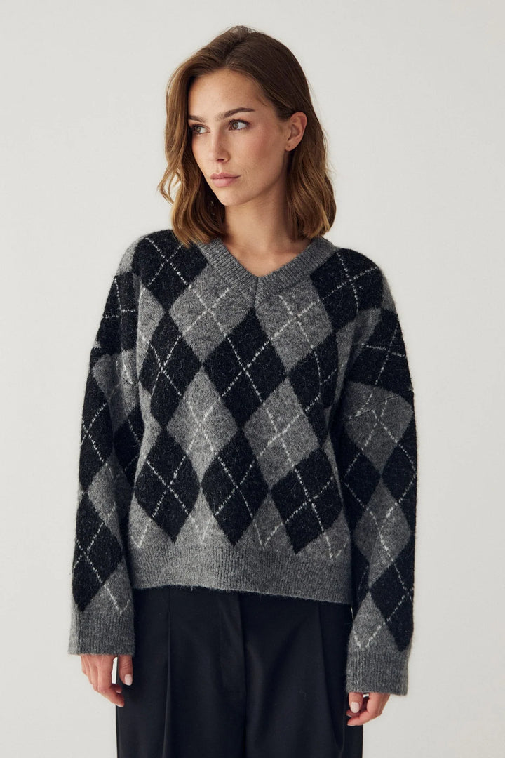 N-Lai Knit Black Grey Mix