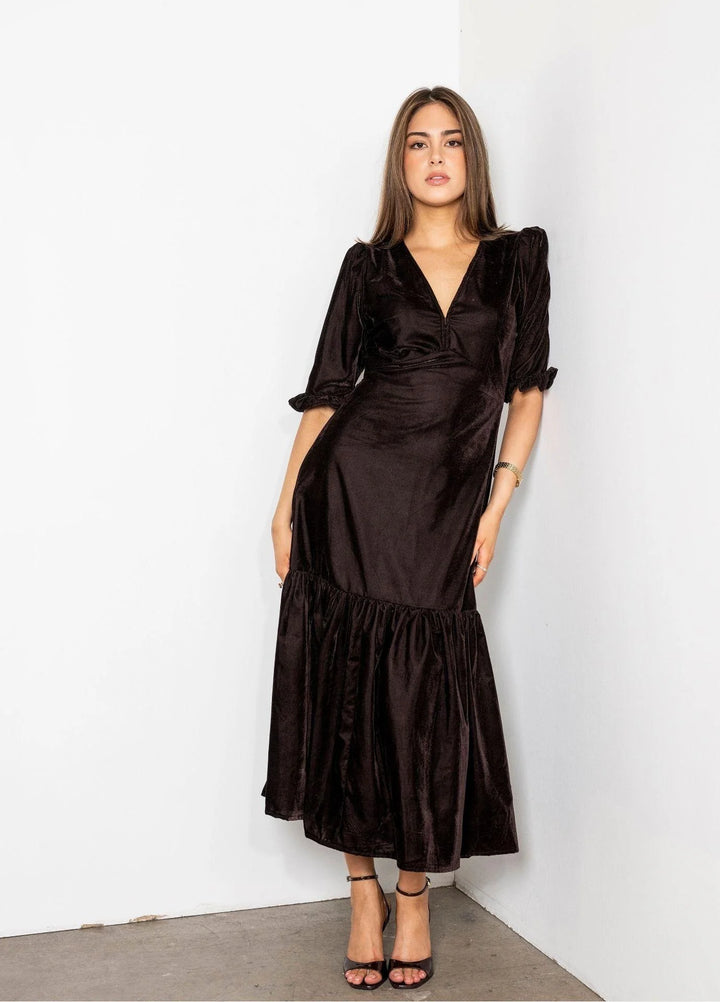 Ophelia Dress Velvet Toffee