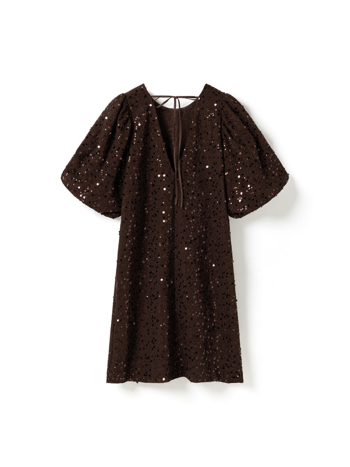 Pastis Short Dress Chocolate
