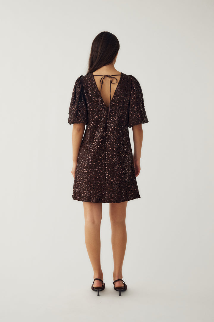 Pastis Short Dress Chocolate
