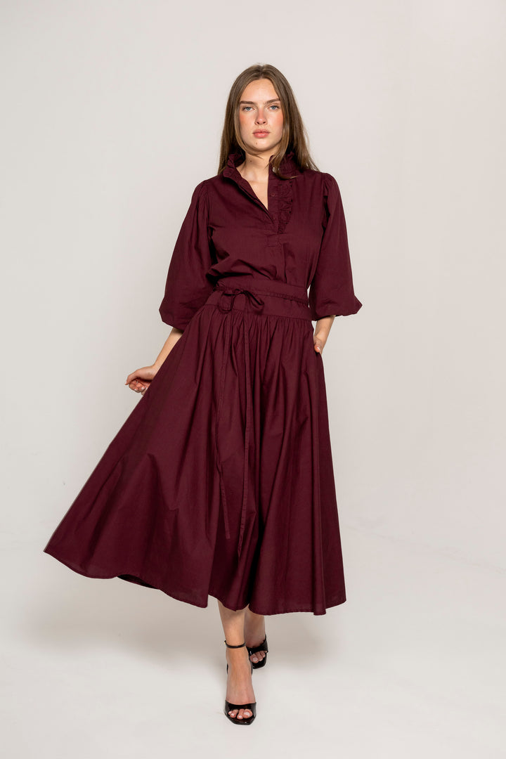 Astrid Skirt Rich Maroon