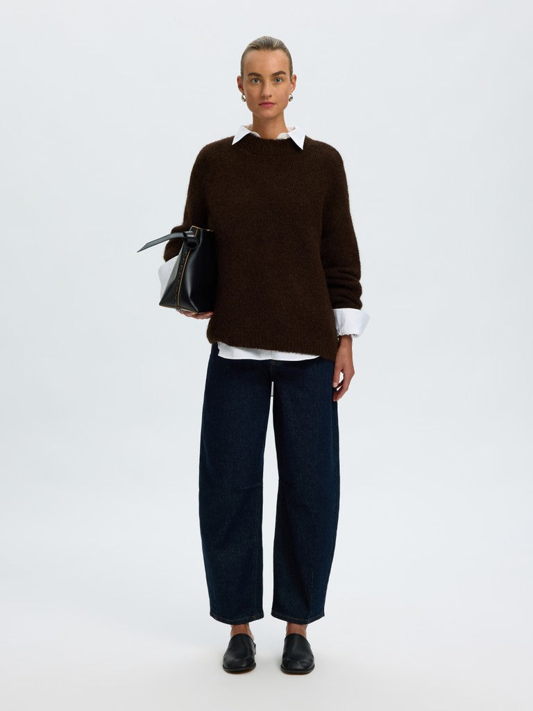 Gabriella Ls Knit New O-Neck Delicioso Melange