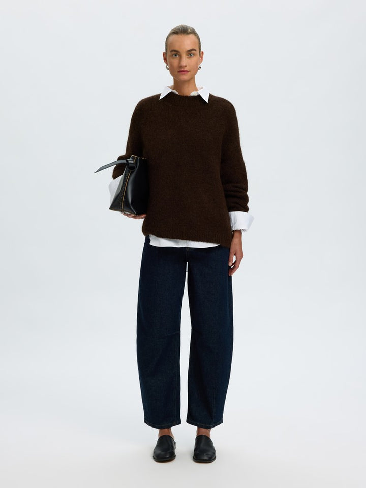 Gabriella Ls Knit New O-Neck Delicioso Melange