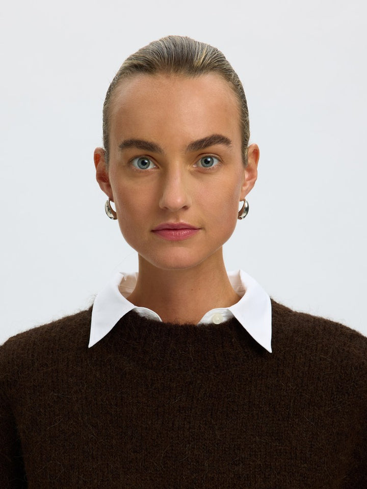Gabriella Ls Knit New O-Neck Delicioso Melange