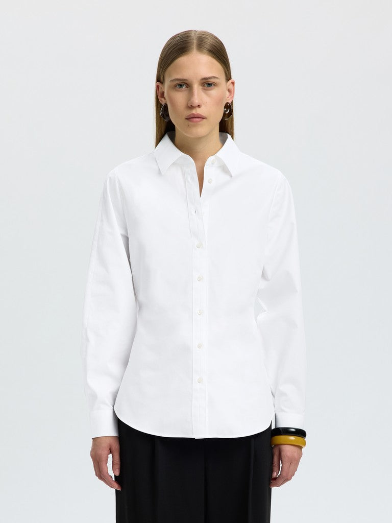 Ester Slim Ls Barrel Sleeve Shirt Bright White