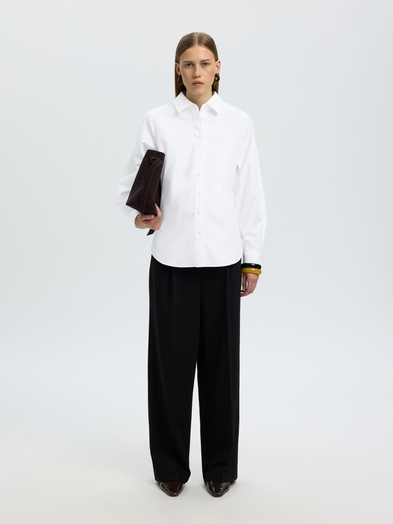 Ester Slim Ls Barrel Sleeve Shirt Bright White