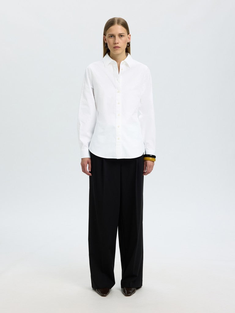 Ester Slim Ls Barrel Sleeve Shirt Bright White