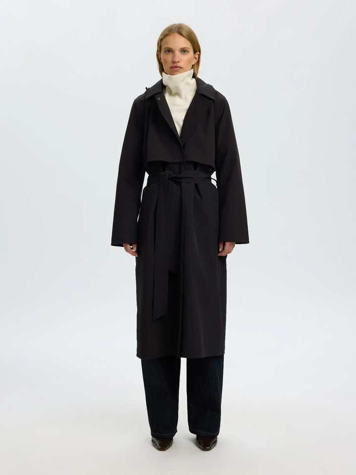 New Aline Tech Trenchcoat Black