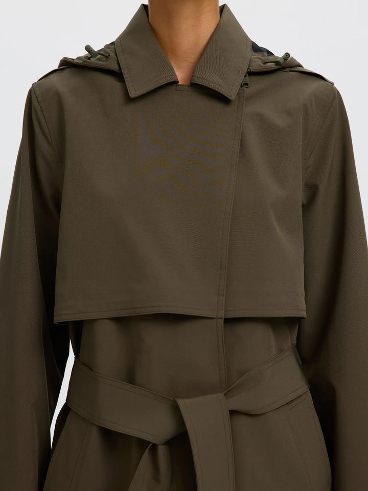 New Aline Tech Trenchcoat Grape Leaf