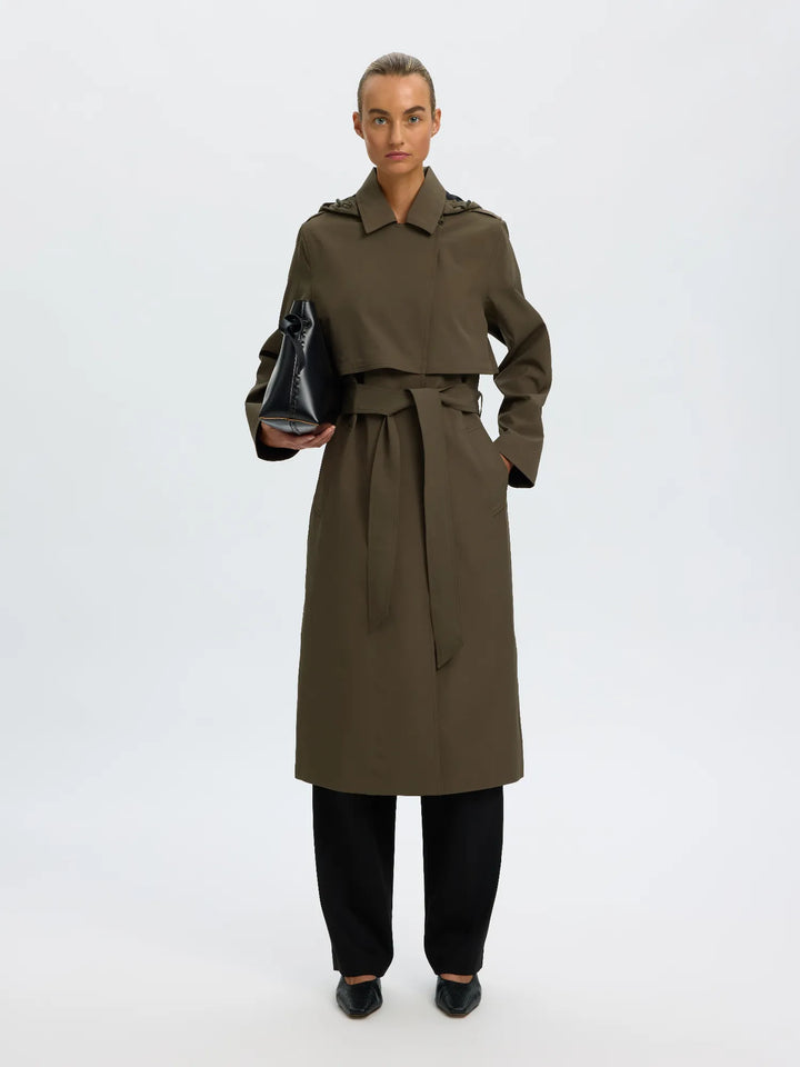 New Aline Tech Trenchcoat Grape Leaf
