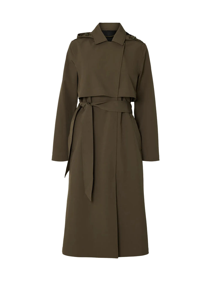 New Aline Tech Trenchcoat Grape Leaf