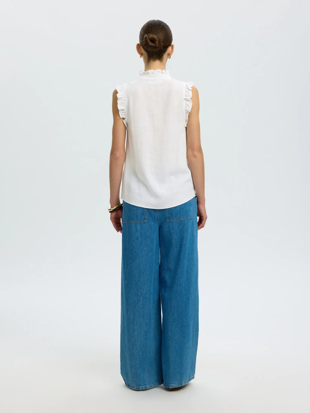 Viva Sl Sun Ruffle Top Snow White