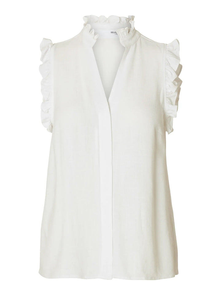 Viva Sl Sun Ruffle Top Snow White