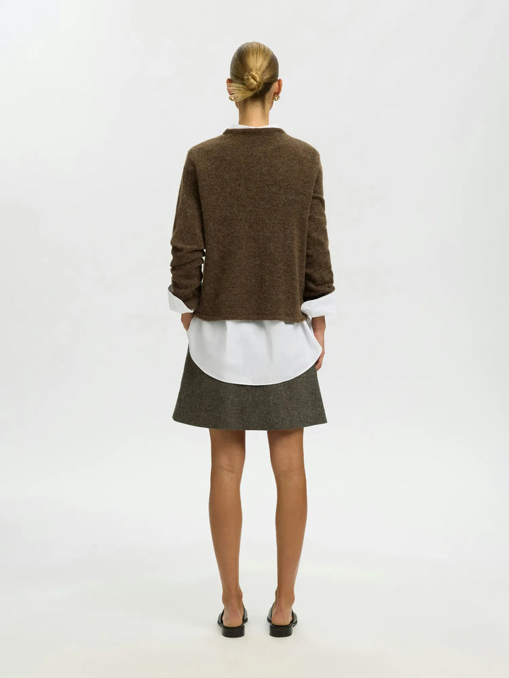 Lulu New Ls Knit O-Neck Dachshund Melange
