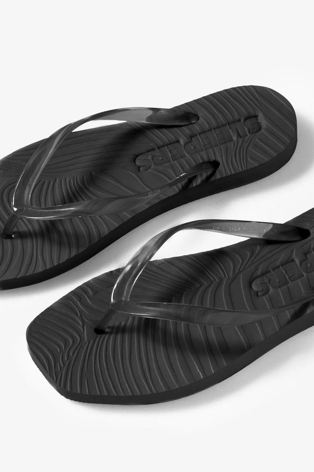 Tapered Flip Flop Black Trans