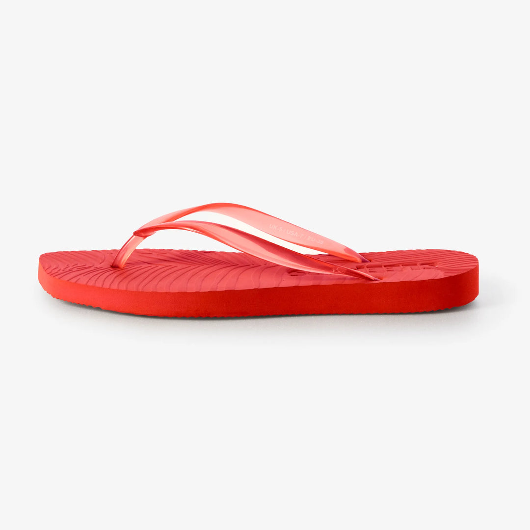 Tapered Flip Flop Red Trans