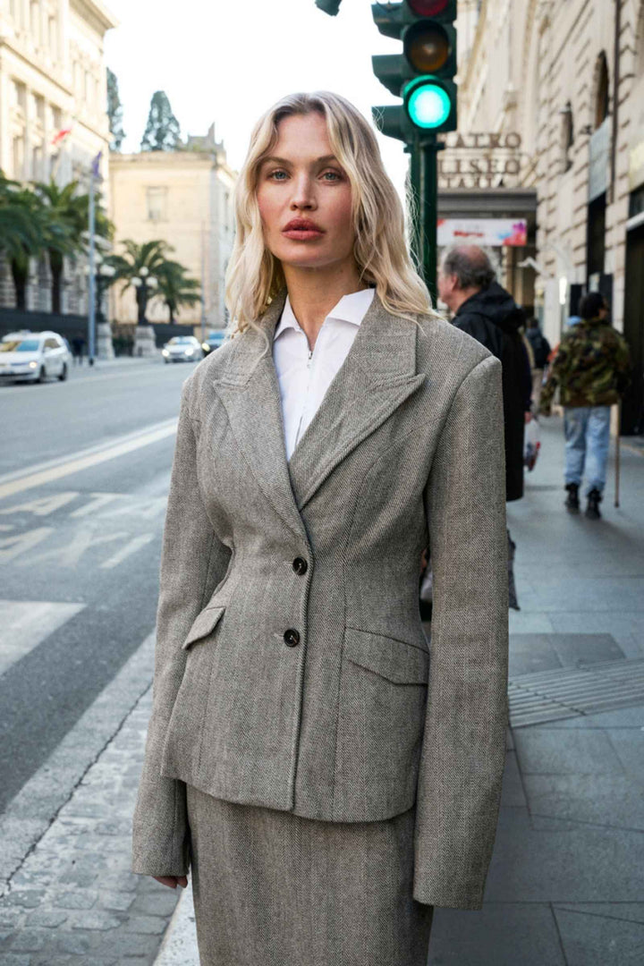 Stockholm Blazer Beige Melange