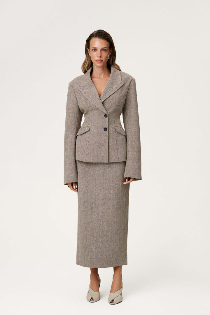 Stockholm Blazer Beige Melange