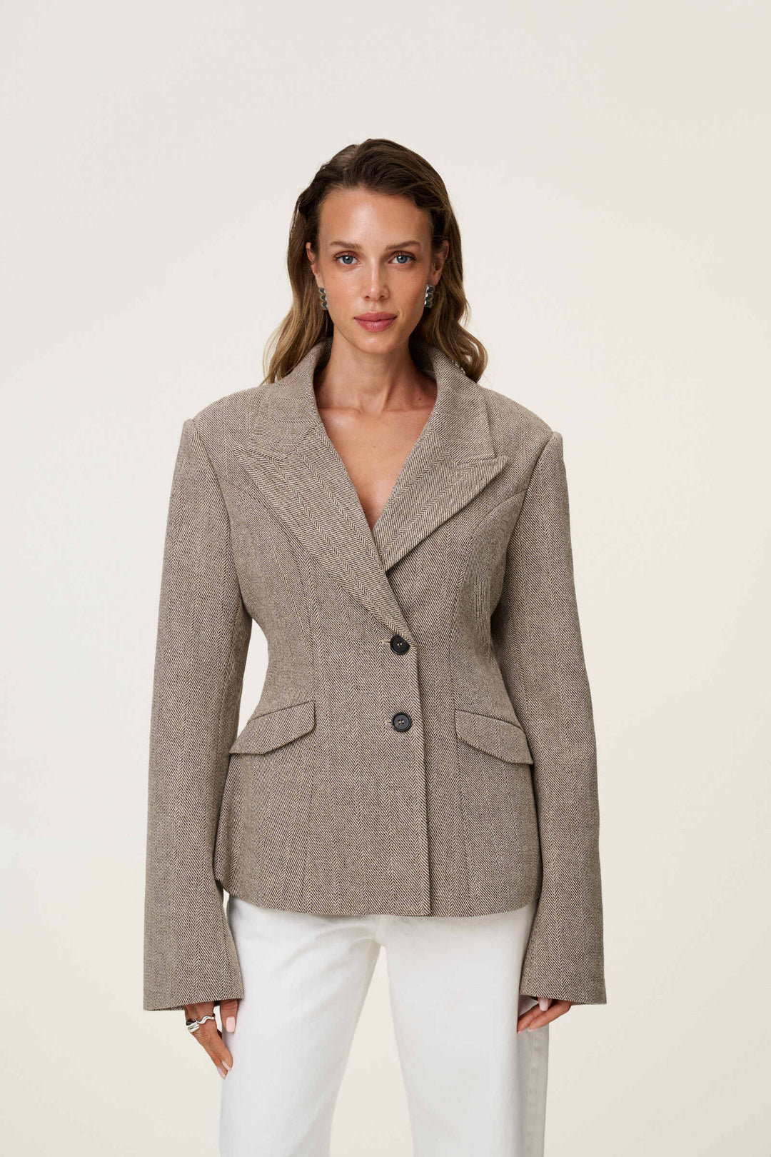 Stockholm Blazer Beige Melange