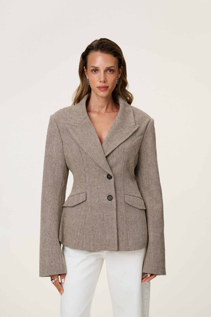 Stockholm Blazer Beige Melange