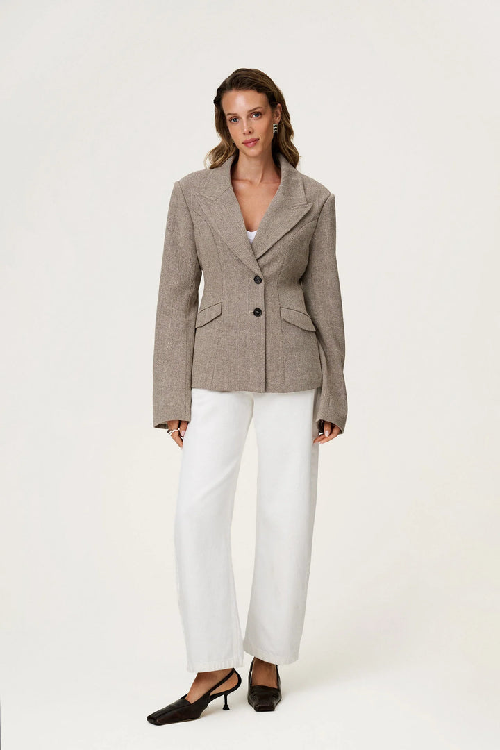Stockholm Blazer Beige Melange