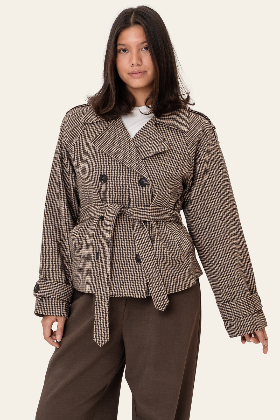 Vera Trenchcoat Brown Checks
