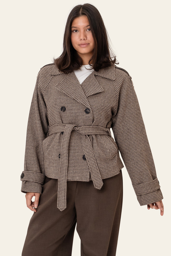 Vera Trenchcoat Brown Checks