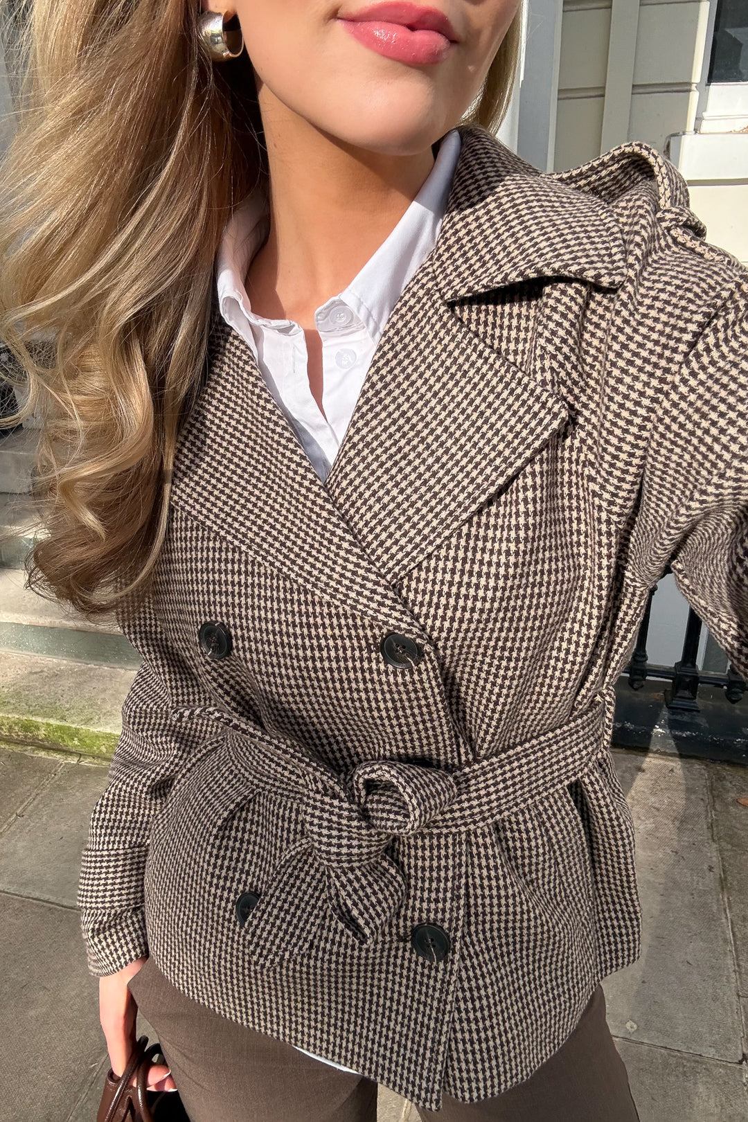 Vera Trenchcoat Brown Checks