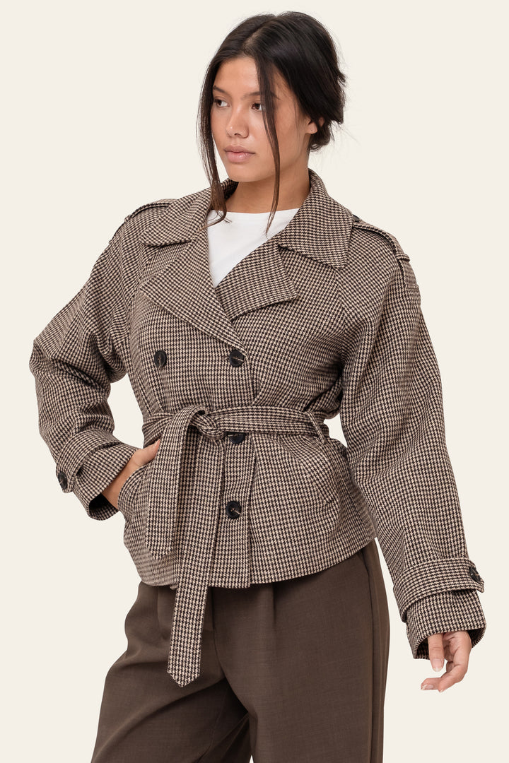 Vera Trenchcoat Brown Checks